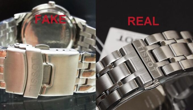 Dây đeo và khóa đồng hồ là một dấu hiệu không thể bỏ qua khi phân biệt Tissot thật giả