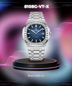 CARNIVAL 8108G-VT-X - NAM - KÍNH SAPPHIRE - DÂY KIM LOẠI - AUTOMATIC - SIZE 40MM - MÁY THỤY SỸ