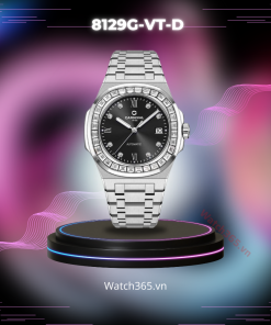 CARNIVAL 8129G-VT-D - NAM - KÍNH SAPPHIRE - DÂY KIM LOẠI - AUTOMATIC - SIZE 40MM - MÁY THỤY SỸ