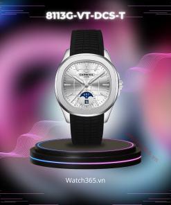 CARNIVAL AQUANUS 8113G-VT-DCS-T - NAM - KÍNH SAPPHIRE - DÂY CAO SU - AUTOMATIC - SIZE 41MM - MÁY THỤY SỸ