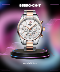 CARNIVAL 8689G-CH-T - NAM - KÍNH SAPPHIRE - DÂY KIM LOẠI - AUTOMATIC - SIZE 43MM - MÁY THỤY SỸ