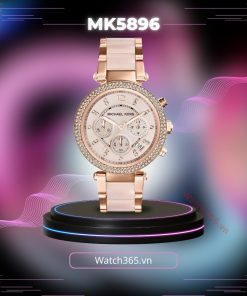 MICHAEL KORS PARKER MK5896 - NỮ - KÍNH KHOÁNG - DÂY KIM LOẠI - PIN - SIZE 39MM - MÁY HOA KỲ