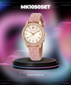 MICHAEL KORS TIBBY MK1050SET - NỮ - KÍNH KHOÁNG - DÂY DA - PIN - SIZE 34MM - MÁY HOA KỲ