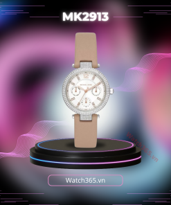 MICHAEL KORS PARKER MK2913 - NỮ - KÍNH KHOÁNG - DÂY DA - PIN - SIZE 34MM - MÁY HOA KỲ
