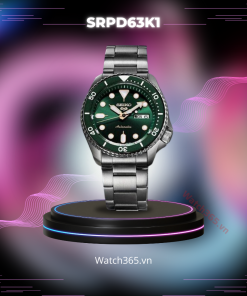 SEIKO 5 SPORT SRPD63K1 - NAM - KÍNH KHOÁNG - DÂY KIM LOẠI - AUTOMATIC - SIZE 42.5MM - MÁY NHẬT